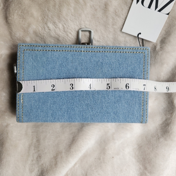 ZARA denim rectangular mini crossbody bag Denim light blue NWT! - Picture 14 of 14